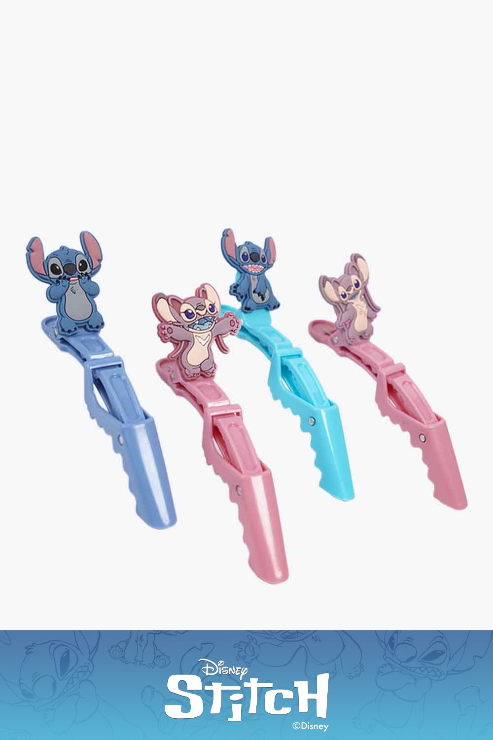 Set x4 hebillas para el cabello con diseño de stitch